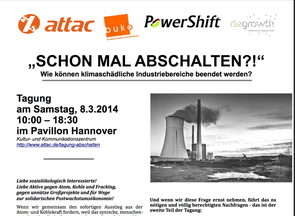 Tagung »SCHON MAL ABSCHALTEN?!«  8. März 2014 · Hannover